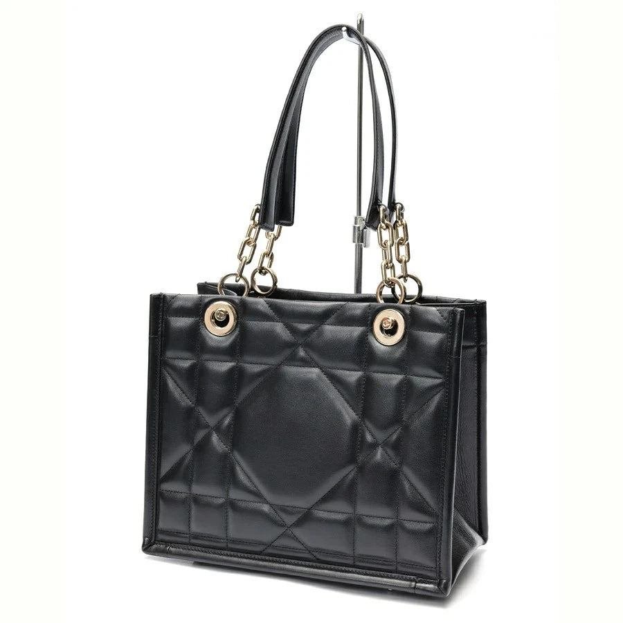 Pre-owned Christian Dior Essential Tote Archicannage Quilt Calfskin Small