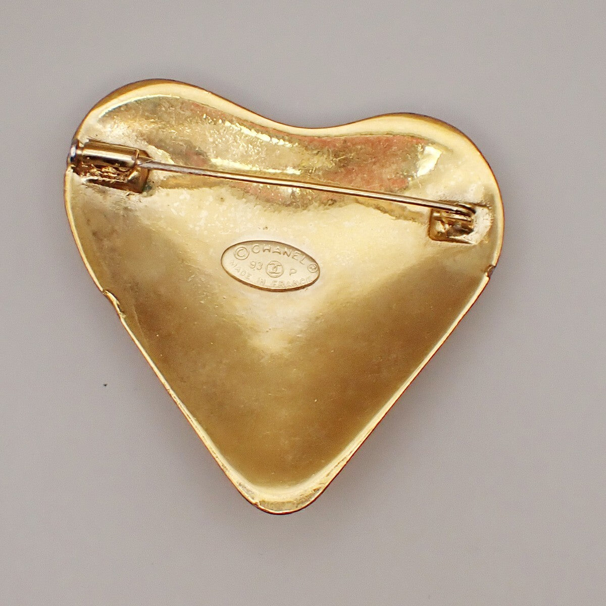 Pre-owned Chanel Vintage CC Heart Brooch