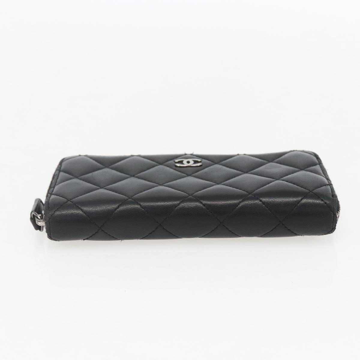 Pre-owned Chanel Zip Around Organizer Wallet Lambskin