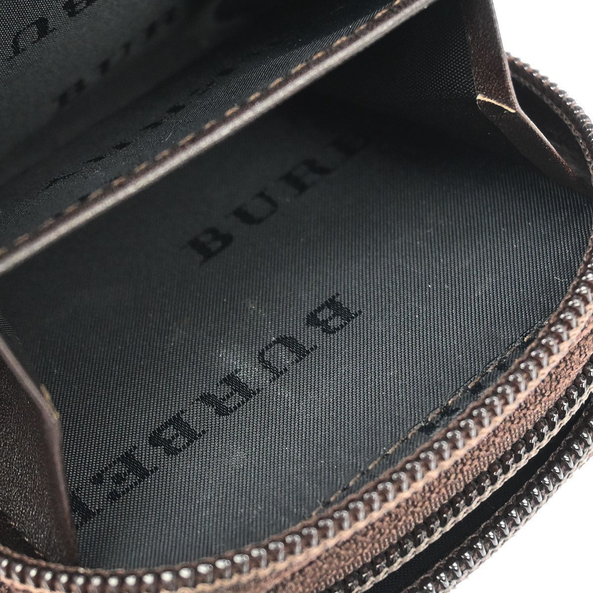 Pre-owned Burberry Zip Around Coin Pouch