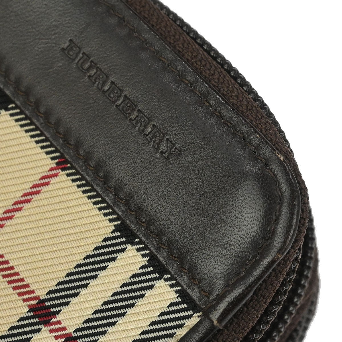 Pre-owned Burberry Zip Around Coin Pouch