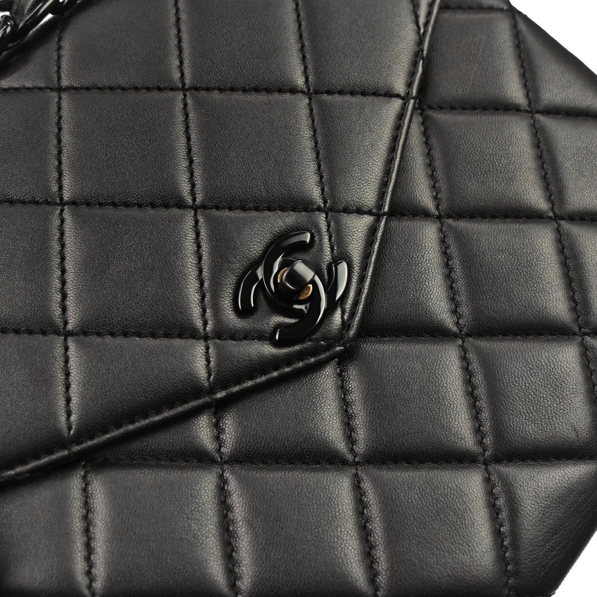 Pre-owned Chanel Vintage Envelope Flap Bag Quilted Lambskin Small