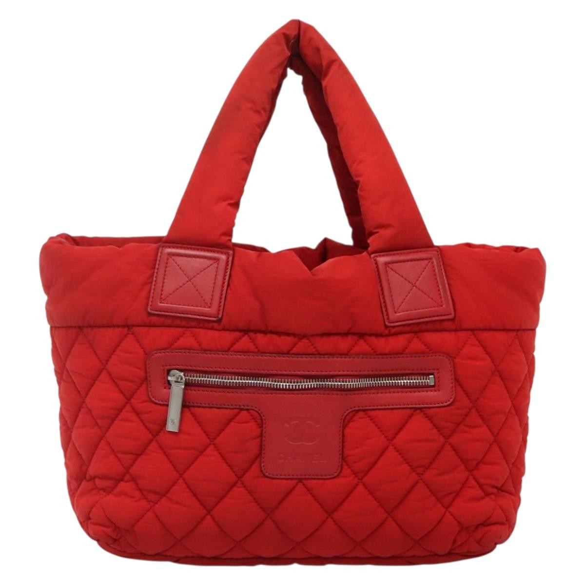 Pre-owned Chanel Coco Cocoon Reversible Tote Red