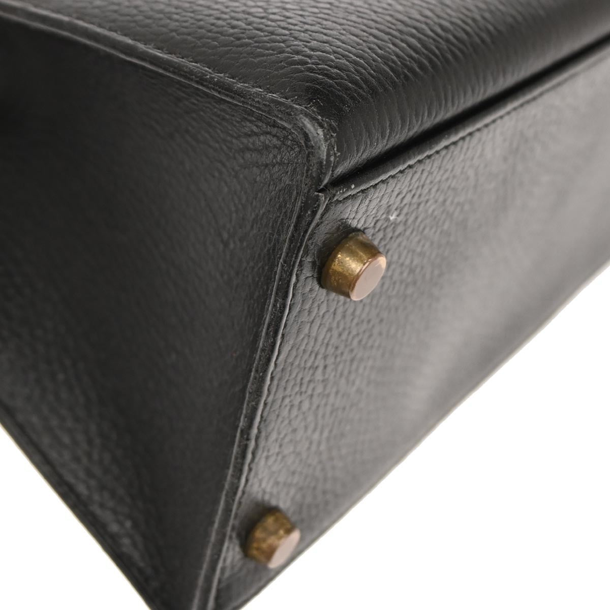 Pre-owned  Hermes Kelly Handbag Black Ardennes with Gold Hardware 32