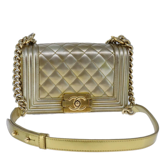 Pre-owned Chanel Boy Flap Bag in Gold