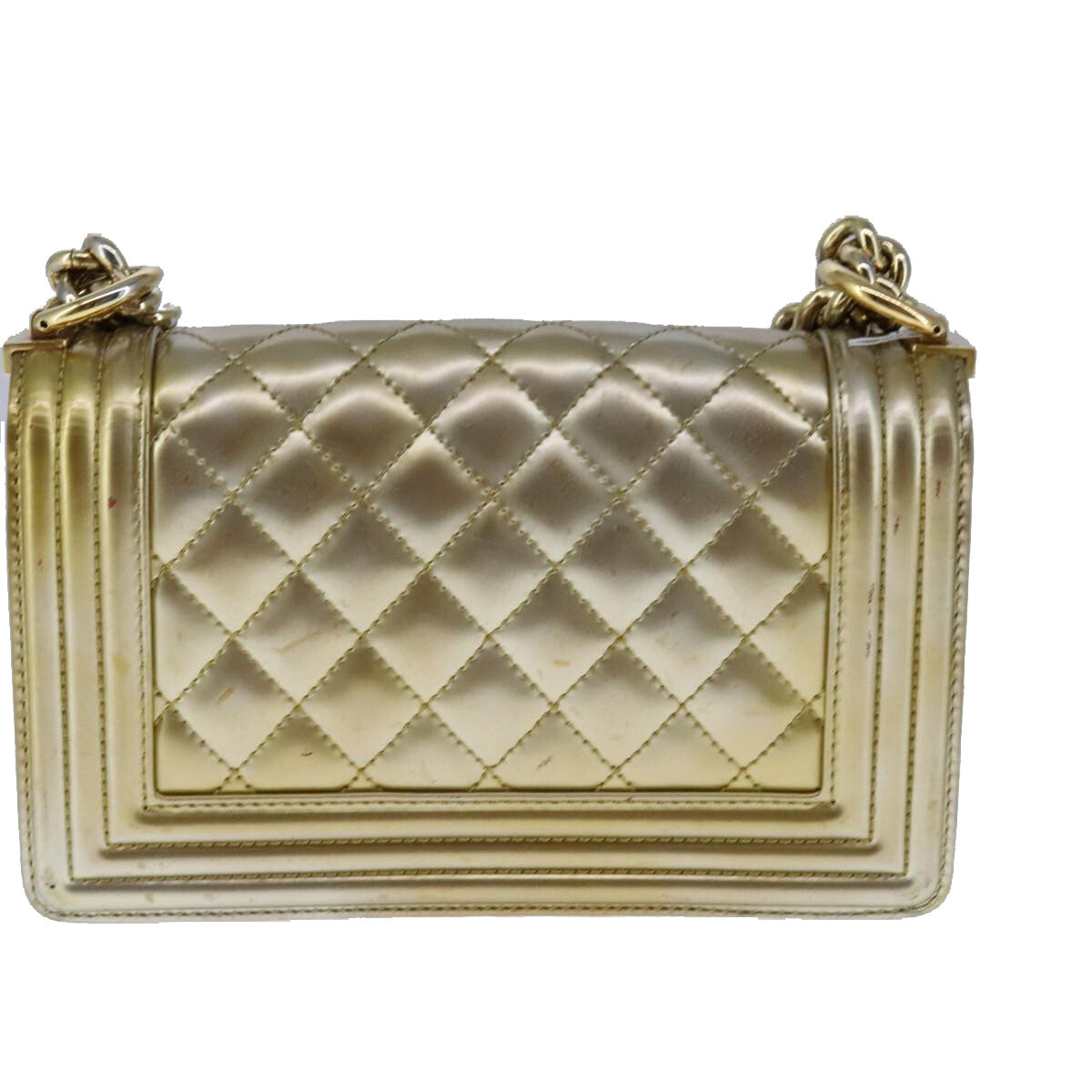 Pre-owned Chanel Boy Flap Bag in Gold