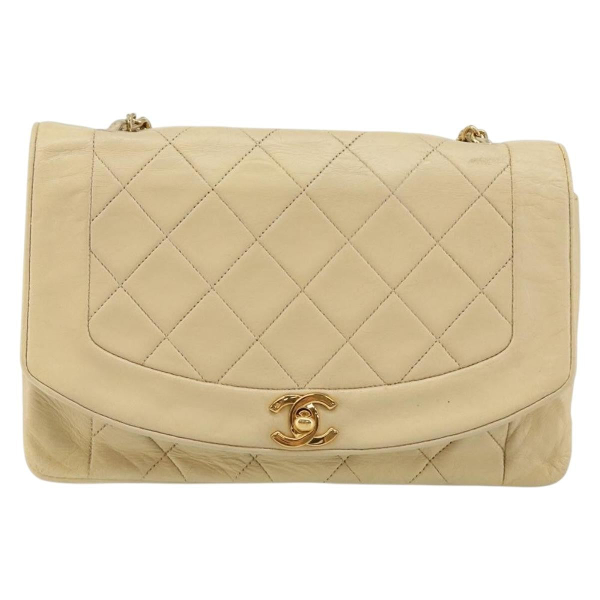 Pre-owned Chanel Beige Vintage Diana Flap Bag