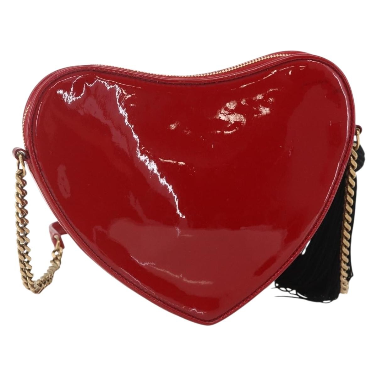 Pre-owned Saint Laurent Love Heart Tassel Chain Bag
