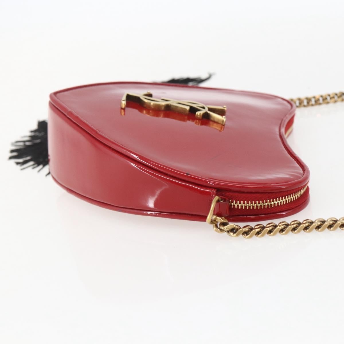 Pre-owned Saint Laurent Love Heart Tassel Chain Bag