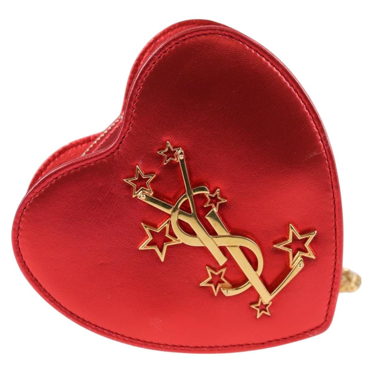 Pre-owned Saint Laurent Love Heart Chain Bag